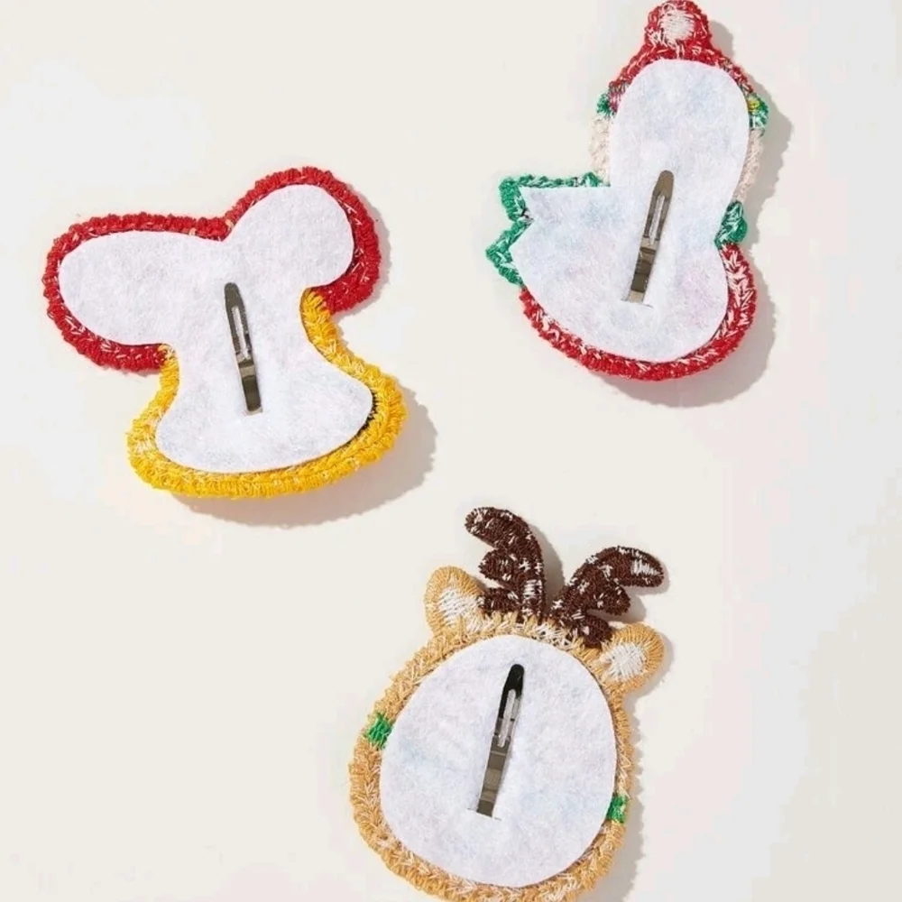 Christmas Braided Hair Clips